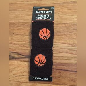 Kids Black and Orange Basketball Sweat Bands-New